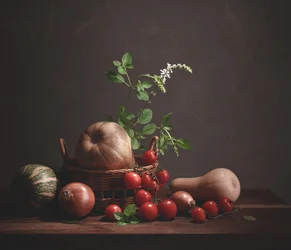 Nature morte « Récolte rustique »
