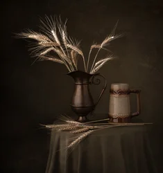 Nature morte rustique au blé