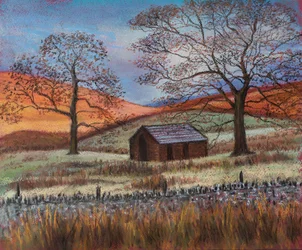 Cabane de berger dans la nature sauvage