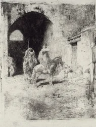 Gardien de casbah à Tétouan