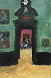 Chambre verte du musée viennois, 2019 (huile sur papier)