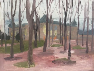 Le Petit Palais en hiver II, 2019 (huile sur papier)
