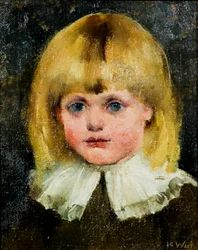 Tête de jeune fille (Hilja Tukiainen) ; peinture