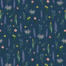 Fleurs du couronnement, bleu, 2023