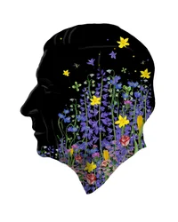 Le roi Charles III, portrait floral du couronnement, 2023