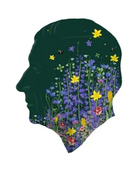 Le roi Charles III, portrait floral du couronnement, 2023