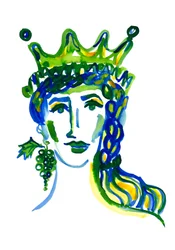 Tresse de tête sicilienne, 2017 (aquarelle, encre sur papier).