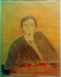 Portrait avec modèle architectural