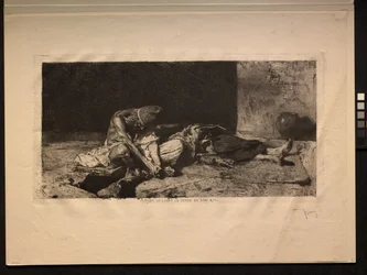 Arabe veillant le corps de son ami, 1866