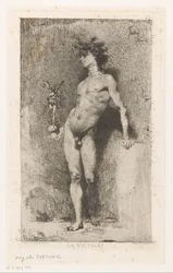 Homme nu avec Nikè