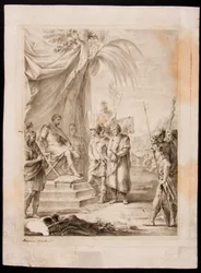 Jugurtha ligoté et remis à Silanus, qui l
