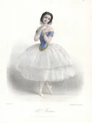 La danseuse de ballet italienne Amalia Ferraris dans le Ballet des Elfes à l