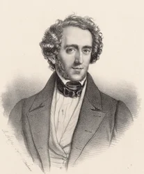 Portrait du pianiste et compositeur Felix Mendelssohn Bartholdy 1809-1847