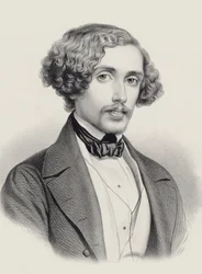 Portrait du pianiste et compositeur Julius Schulhoff 1825-1898, 1850