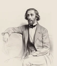 Portrait du pianiste et compositeur Julius Schulhoff 1825-1898, 1854