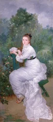 Louise dans le jardin