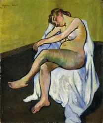 Nu assis, 1916