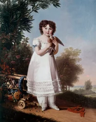 Portrait en pied de Napoleone Elisa Bacciochi, princesse de Piombino (fille d