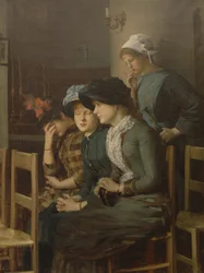 Jeune fille avec des oies