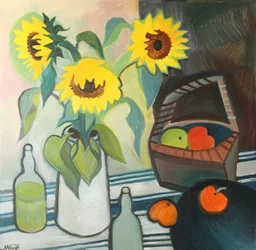 Une joyeuse récolte de tournesols