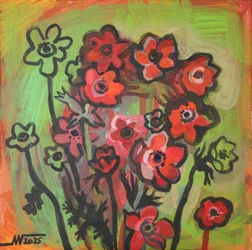 Fleurs colorées et fantaisistes