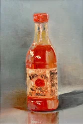 Bouteille de sauce piquante aux couleurs vives