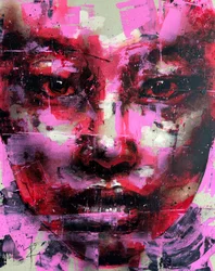 Allure, 2024 (acrylique et huile sur toile inversée)