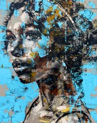 Giselle, 2024 (acrylique et huile sur toile retournée)