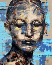 Rêverie, 2023 (acrylique et huile sur toile inversée)