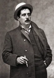 Portrait du compositeur musicien Giacomo Puccini (1858-1924)