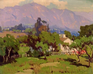 Paysage du sud de la Californie (huile sur toile)