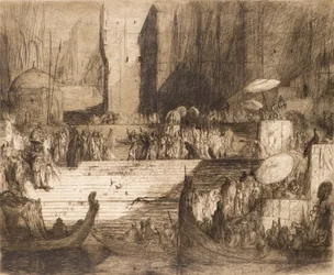 Cérémonie funéraire au Gange