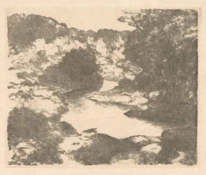 Paysage vallonné avec rivière