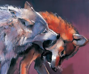 Deux loups (détail)