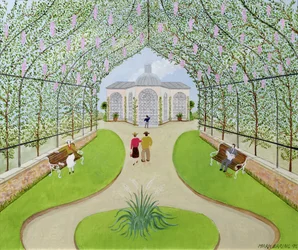 Tonnelle de lilas (huile sur carton)