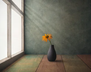 Nature morte aux fleurs dorées