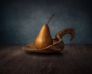 Nature morte rustique aux poires