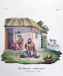 Astronome brahmane, calculant l