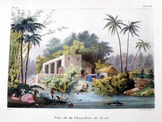 Vue de la Chaudrie de Syali, Inde, 1828