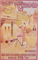 Affiche publicitaire pour les bicyclettes Carmen