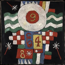 Collection de chiffres, dessins et lettres vus par moi au début de la guerre à Berlin, de nature militaire, vers 1915