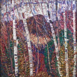 Bouleaux blancs, vers 1908 (huile sur toile)