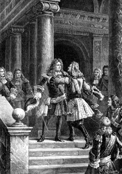 Rencontre du maréchal Villars et du prince Eugène de Savoie à Rastadt, 1898