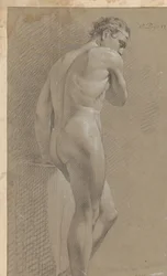Homme nu debout, vu de dos (1er prix 1770)