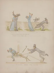 Page de « Les humeurs de Cynicus » (gravure en couleur)