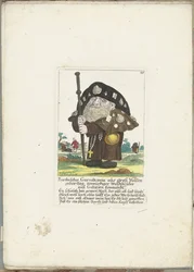 Le nain Bartholdus Gursalkawiz en pèlerin de Compostelle, vers 1710