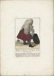 Le nain Chevalier Rondeau en tant que membre du parlement, vers 1710