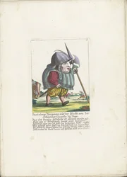 Le nain Pantaleon Bürgman de la Garde Suisse à Rome, vers 1710