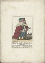 Le nain Vincentz Zipperling en manteau de fourrure, vers 1710