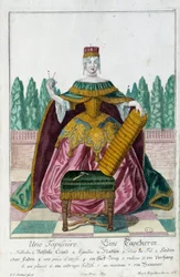 Un tapissier. Gravure de Martin Engelbrecht dans "Nouvelle assemblée des manouvries habillées"